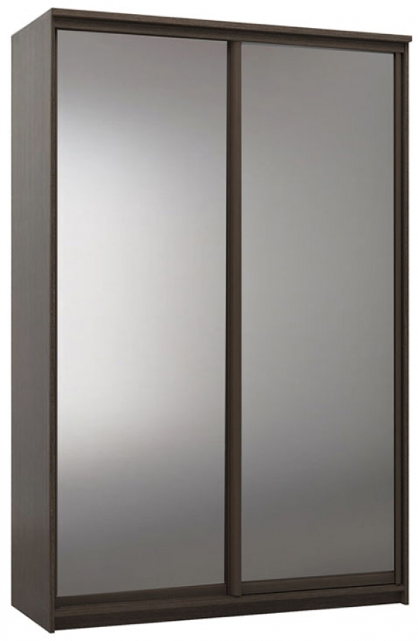 Шкаф купе двухдверный зеркало венге