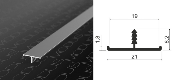 Алюминиевый фасад врезной T19-01